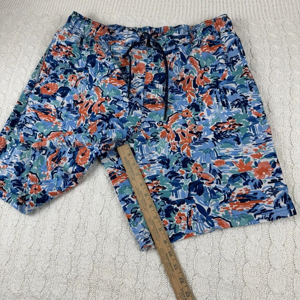 Coolibar Swim Trunks Board Shorts Men's XL Multicolor Animal Print Floral UPF50+